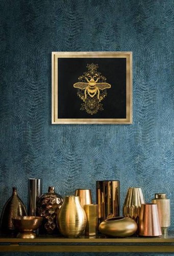Cross stitch kit - Golden bee 14x18cm Black Aida 14ct needlepoint kit - 第 2/8 張圖片