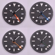 29mm Sterile Dial NH34 GMT Watch Hands Fit NH34A Movement Luminous Watch Dial