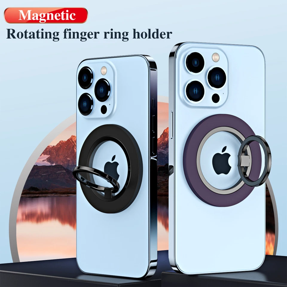 Soporte magnético para anillo de teléfono celular Mag Safe agarre magnético anillo de dedo soporte Foto 3 de 4