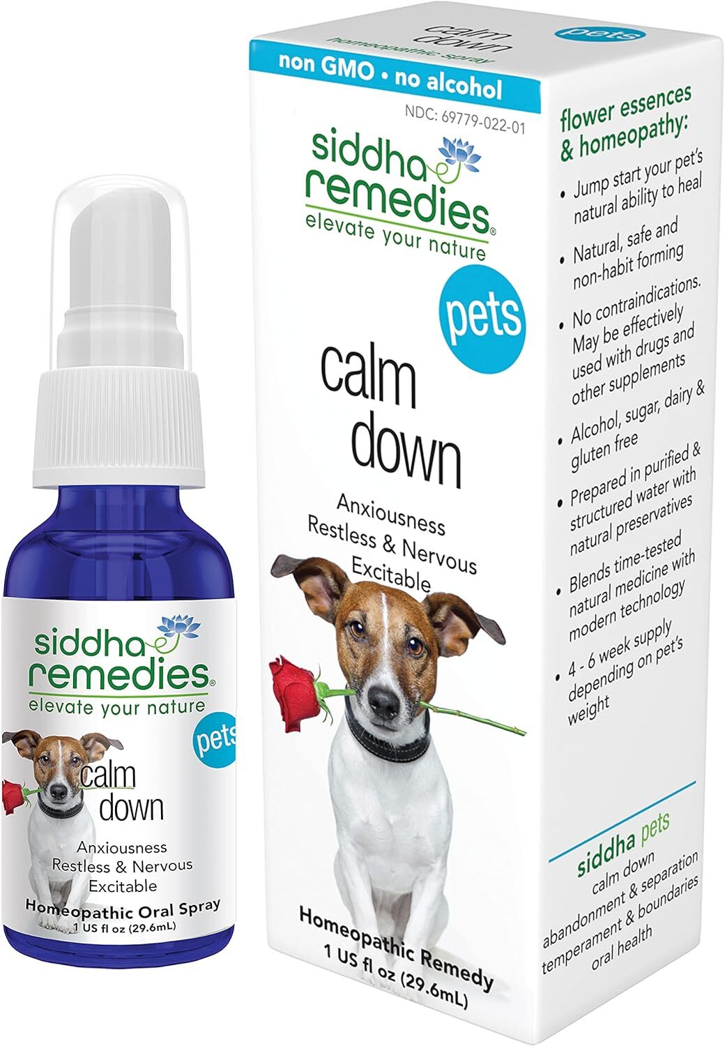 Siddha Remedies Calm Down for Pets Natural Homeopathic Remedy Calms