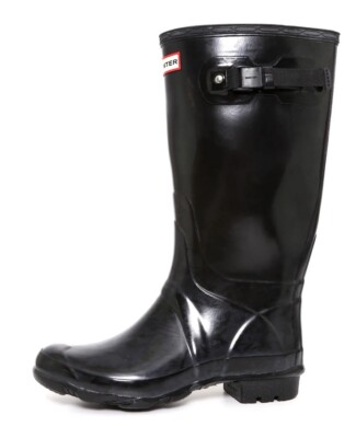 Hunter Z11009* Huntress Rain Boot Black Size 8 Men 9 Women