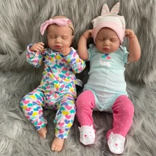 50CM Already Finished Reborn Baby Doll LouLou Twins Lifelike Newborn Sleeping