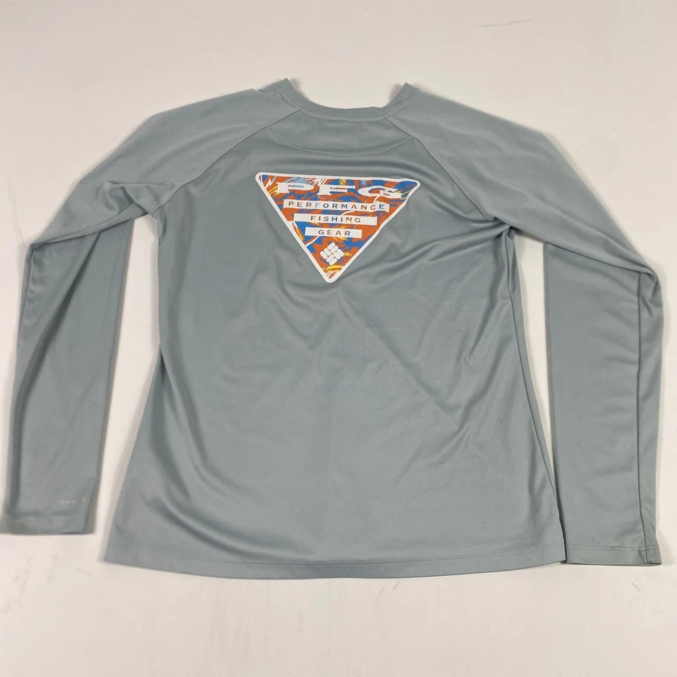 Columbia PFG Shirt Mens Medium Blue Omni-Shade Long Sleeve UPF Fishing - Image 2 of 4