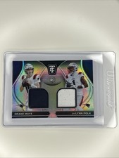 2024 Totally Certified Drake Maye Jalynn Polk RC #RDS-NE Dual Patch New England 