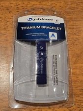 Phiten  Aqua Titanium Bracelet 6”  NAVY/BLUE - NEW /SEALED