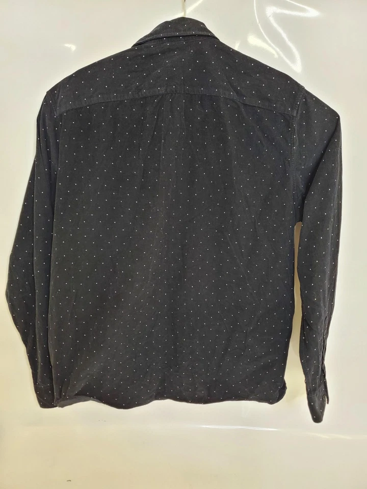 Рубашка мужская Michael Kors XL черная белая в горошек приталенная на пуговицах хлопок - Изображение 4 из 4