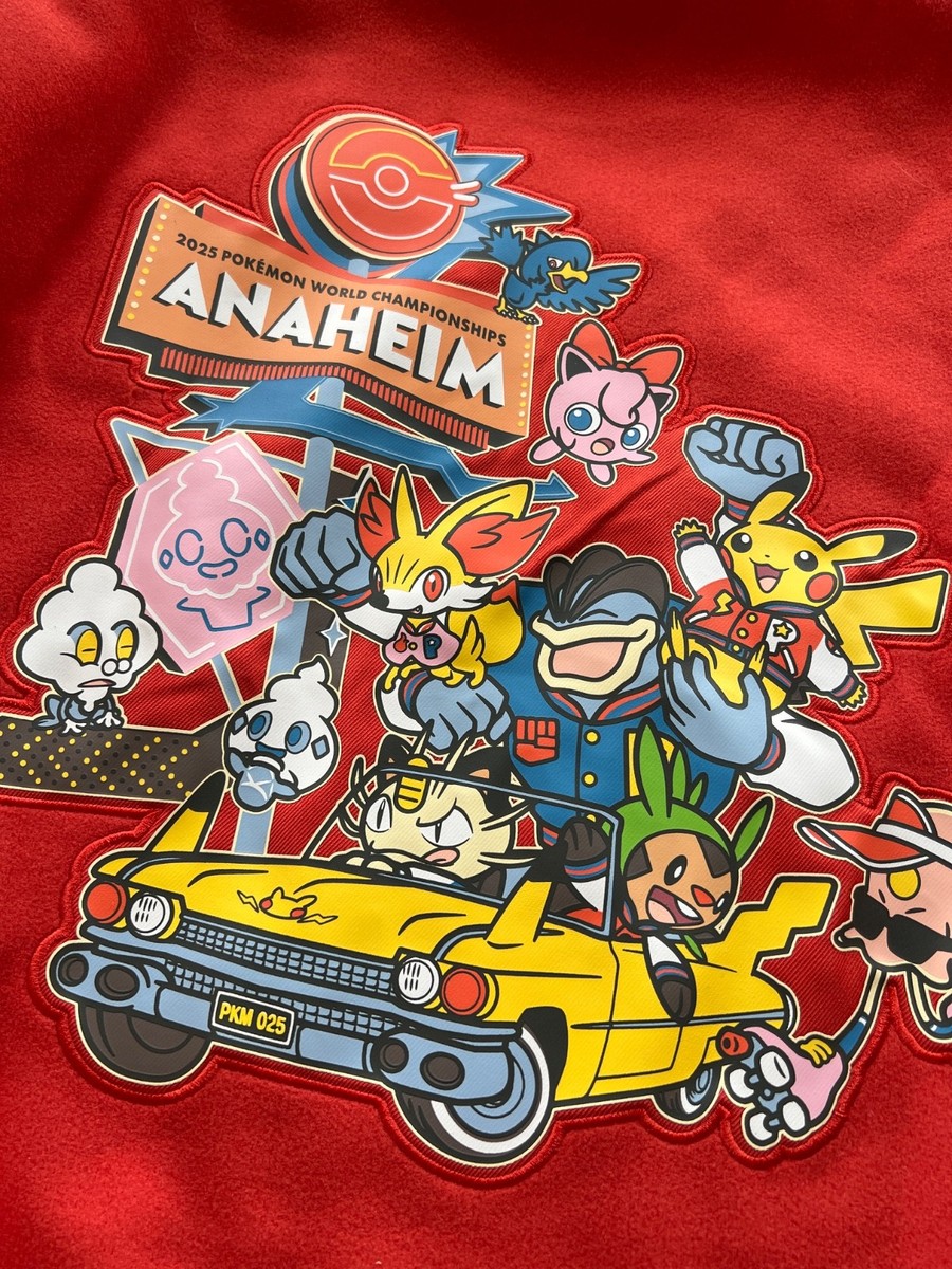 Pokemon 2025 World Championship Anaheim Letterman Jacket ADULT S