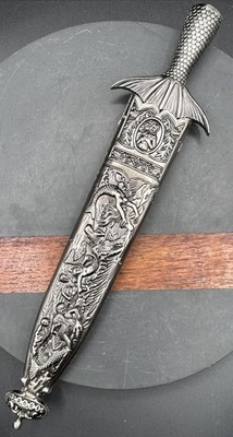 Mermaid Dagger with Intricate Detailed Scabbard. Stainless Steel *Hilt Damaged*