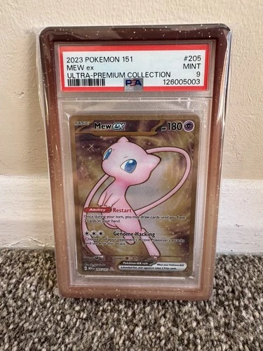 Pokemon Mew EX Metal TCG Card 205/165 S&V 151 Ultra Premium Collection PSA 9