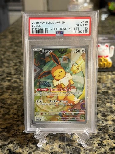 Pokemon Center Stamp Promo Eevee Prismatic Evolutions ETB SVP EN 173 PSA 10