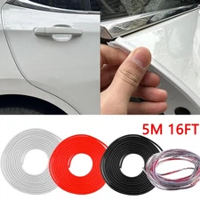 16FT Car Door Edge Molding Trim Seal Strip Scratch Protector Guard Decoration US