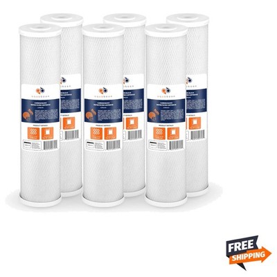 Universal 4.5 x 20 Carbon Filter Cartridge - 6 Pack for Long-Lasting Purity
