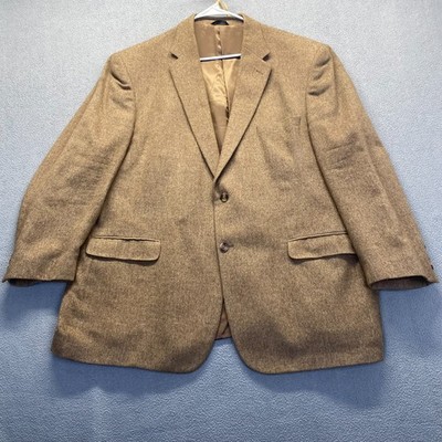 Andrew Fezza Men's Sport Coat Blazer Two Button Beige 100% Camel Hair Size 52L