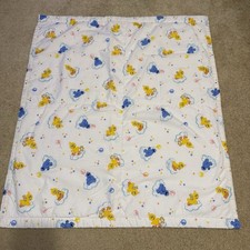 Vtg Sesame Street Crib Quilt Wall Hanging Play Mat Blanket Big Bird Cookie Monst