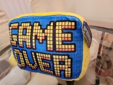 New FAO Schwarz Retro Pixel Arcade Game Over Plush 10in