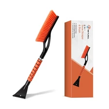 27" Heavy Duty Snow Brush and Ice Scraper | Scratch-Free Bristle Head & Detac...