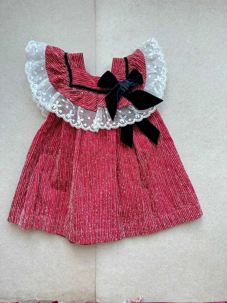 Robe Rouge De Poupée Ancienne - Vintage