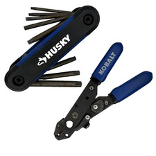 Husky Folding Torx Wrench Set 8pc T9–T40 + Kobalt Wire Cutter - Some Rust