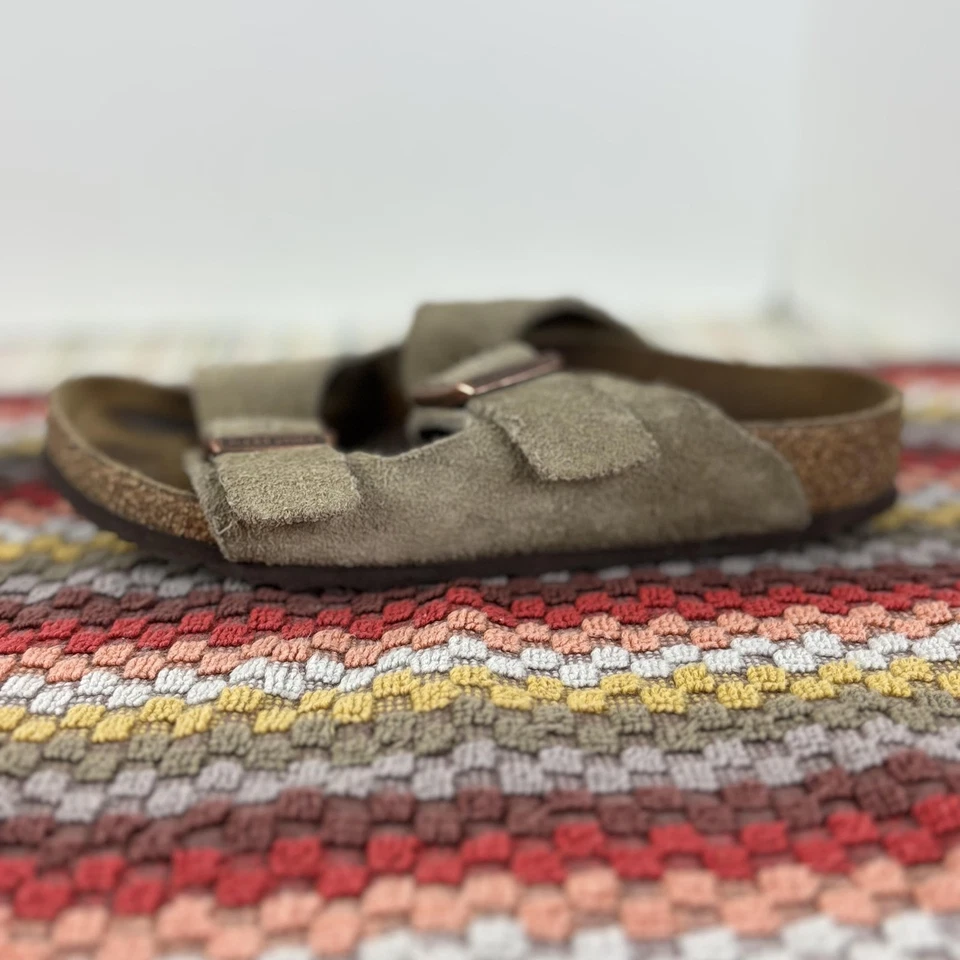Birkenstock Arizona Zapatos Niños Talla 33 EE. UU. 2.5 Gamuza Cuero Sandalias Plantilla Corcho Foto 3 de 4