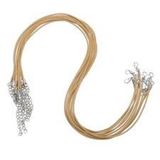 10pcs 20 Inch Waxed Necklace Cord 1.5mm for Jewelry Making, Khaki