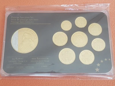MONACO 🇲🇨 2012 Prestige Euro Probe Set 💎 Grace Kelly 💎 PP Proof + vergoldet - Bild 1 von 4