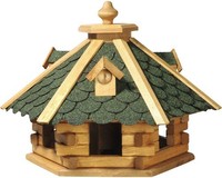 Vogelfutterhaus Rustikal 6-Eckig Inkl. Schindeln 51 X 45 X 37 Cm