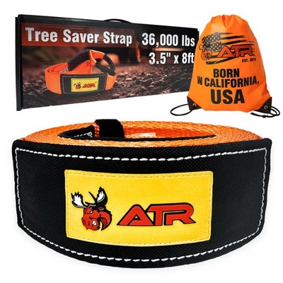 ATR Tree Saver Strap 3.5'' x 8ft   36,000 lbs Break Strength, Heavy Duty Strap