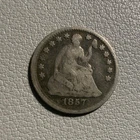 1857 Seated Liberty Half Dime Lines In Sheold