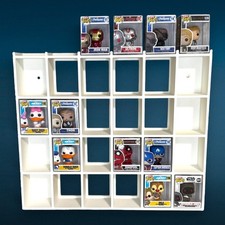 Display Shelf for Bitty Pop Boxes 30 Slots Organizer White