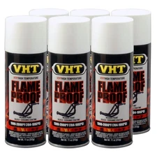VHT High Temp Paint VHTSP101 (6-PACK); FlameProof 11oz Flat White 1300°F-2000°F