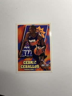 1997 Hoops Cedric Ceballos On Card, In Person Auto, No COA Phoenix Suns B5