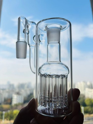 #ad ash catcher 18MM Multiple tree branches bong 90 degrees glass recycle rig thick $19.99