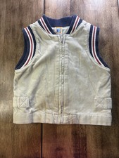 Vintage 2001 Gymboree Baby Boys Corduroy Puffer Vest Tan 12 -18 Months Pockets