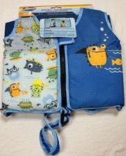 SwimWays swim vest for kids 2 4 yrs, colorful sea creature print, zip front NEW