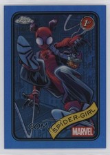 2025 Topps Chrome Marvel Comics Blue Refractor 66/299 Spider-Girl #143 3s8