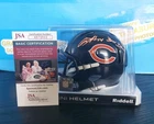 SIGNED GERALD EVERETT CHICAGO BEARS MINI HELMET Autograph JSA Bear Down Inscrptn