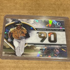 2023 Bowman - Bowman Scouts Top 100 Max Muncy #BTP-90 Atomic Refractor /150 (RC)