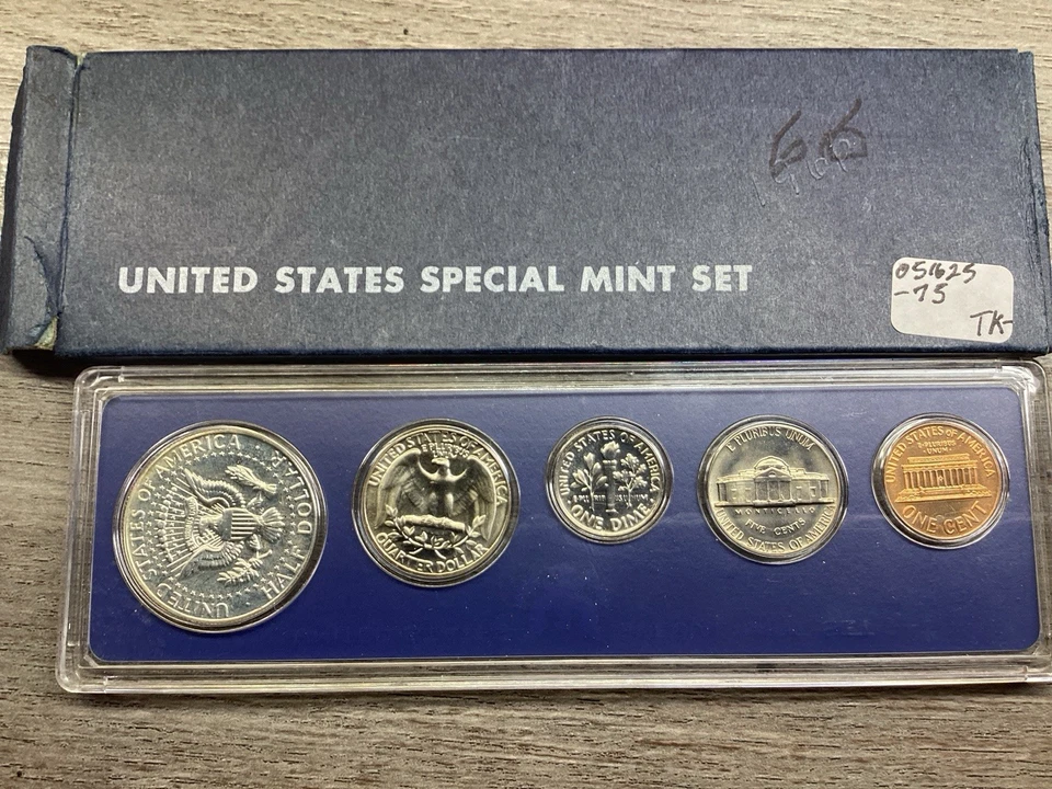 1966 Special Mint Set SMS with 5 Coins in OGP and Silver Kennedy 051625 75tk - Image 4 of 4