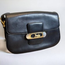 Borsa a tracolla CELINE in pelle nera originale