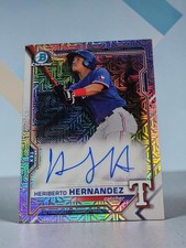 🔥2021 Bowman Chrome Mega Box Mojo Auto Autograph Heriberto Hernandez #BCMA-HHE