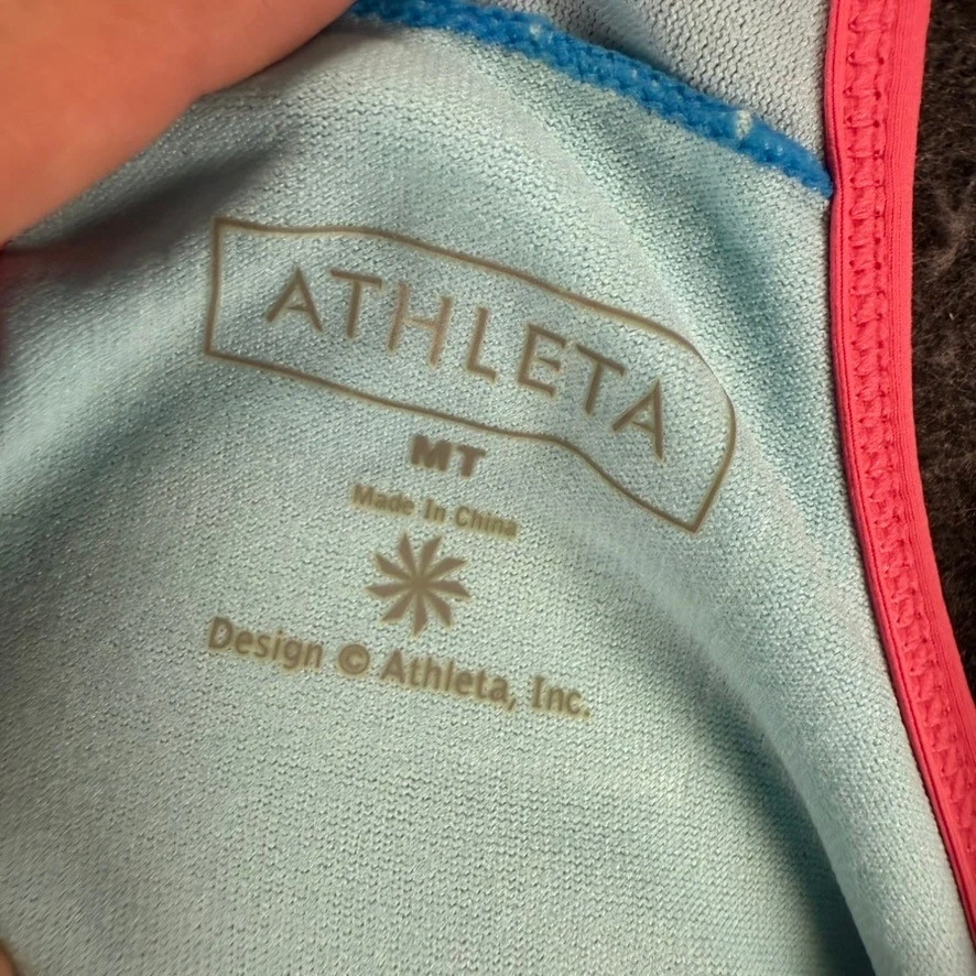 Athleta коралл Майка женщин средний высокий MT спортивная спина встроенный бюстгальтер - Изображение 2 из 4