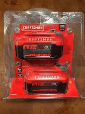 NEW open pkg. Craftsman CMCB204-2 V20 20V 4.0AH Lithium Ion Batteries (2 Pack)