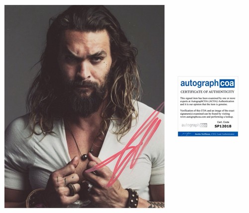 Jason Momoa AUTOGRAPH Signed 10x8 Photo ACOA
