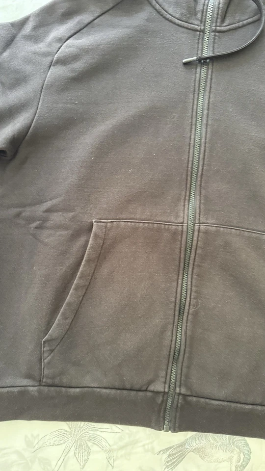 Emporio Armani Black Zip-Up Hoodie Jacket Men's XL Long Sleeve Pockets - Image 3 of 4