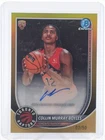 COLLIN MURRAY-BOYLES 2025-26 BOWMAN CHROME TRUE GOLD ROOKIE AUTO /50 Q0154