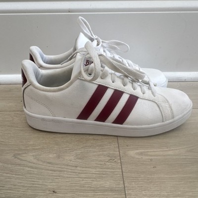 adidas Cloudfoam Advantage Cushioned White Red Sneaker AC7736