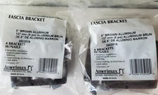 2 Packs of 4 Amerimax 5” Aluminum Brown Fascia Bracket & Nails 8 Total Brackets