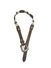 Tony Lama Vintage Leather Belt Size 30 Cowboy Concho Bone Bead Western