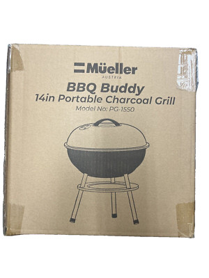 Mueller BBQ Buddy, 14-Inch Portable Charcoal Grill RED
