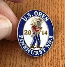 US OPEN Golf 2014 Pinehurst #2 souvenir lapel pin new Martin Kaymer putterboy